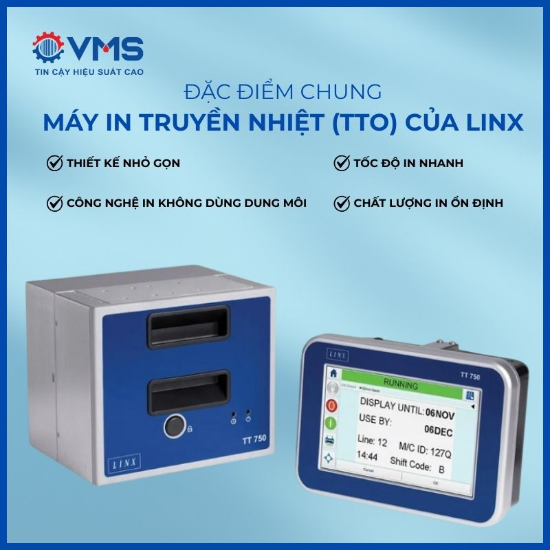 Đặc điểm chung của máy in truyền nhiệt Linx