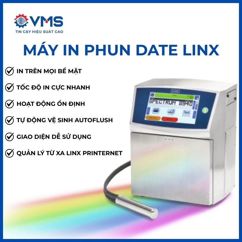 Ưu điểm nổi bật của máy in phun date tự động