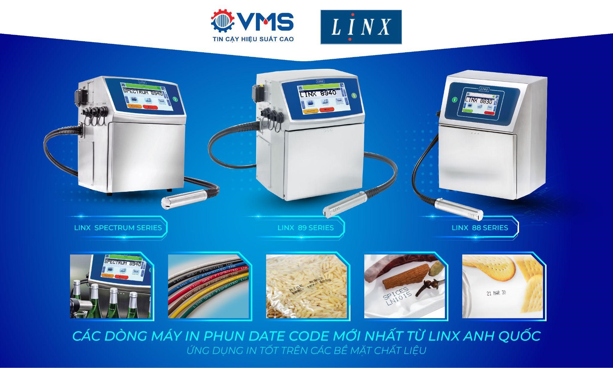 Các dòng máy in phun mới nhất thương hiệu Linx - Anh Quốc