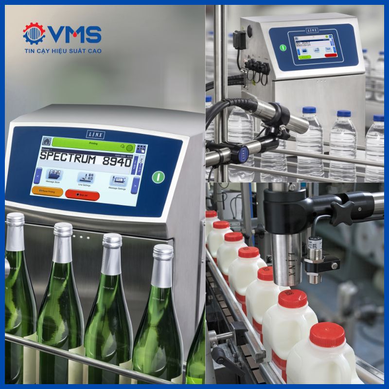 Máy in phun date Lin có tố độ cao, phù hợp với sản xuất nhiều, liên tục