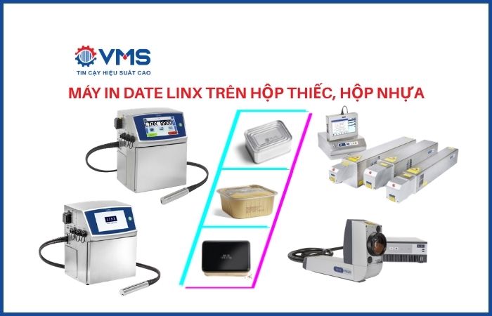 Máy in date Linx trên hộp thiếc, hộp nhựa