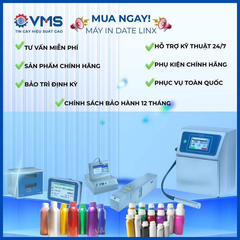 Quyền lợi khi mua máy in date cho sản phẩm hóa chất chính hãng Linx