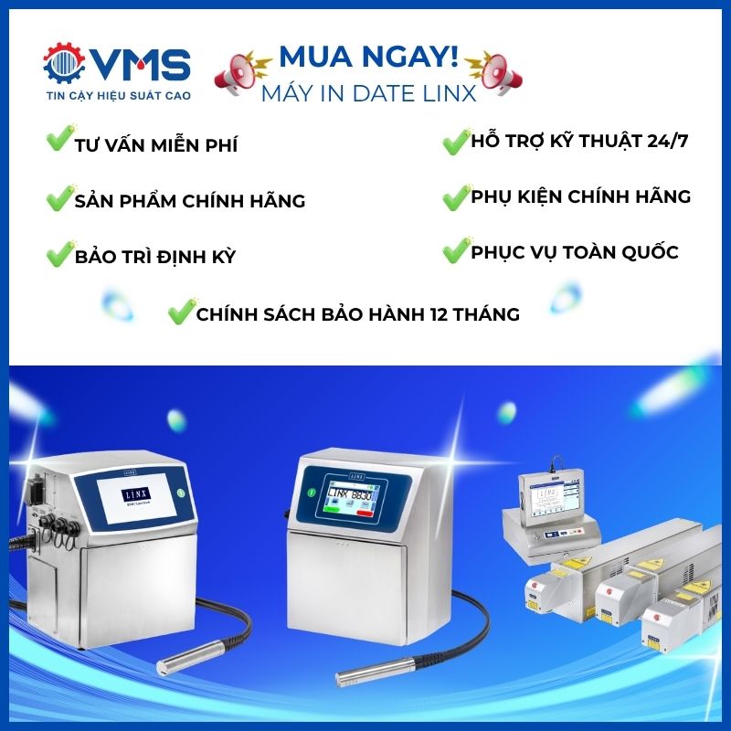 Quyền lợi khi mua máy in date trên hộp thiếc, hộp nhựa từ VMS