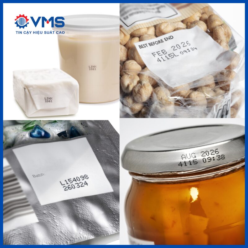 Bản in rõ ràng, in bằng máy in công nghiệp Linx