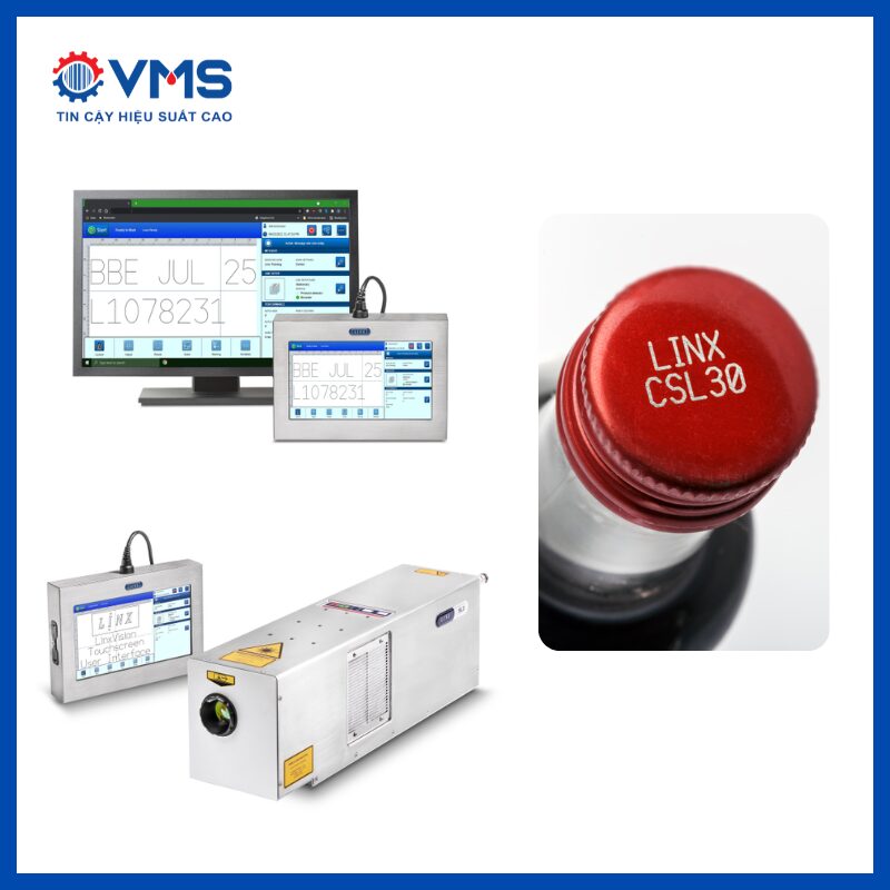 Máy khắc laser Linx lên nhôm 