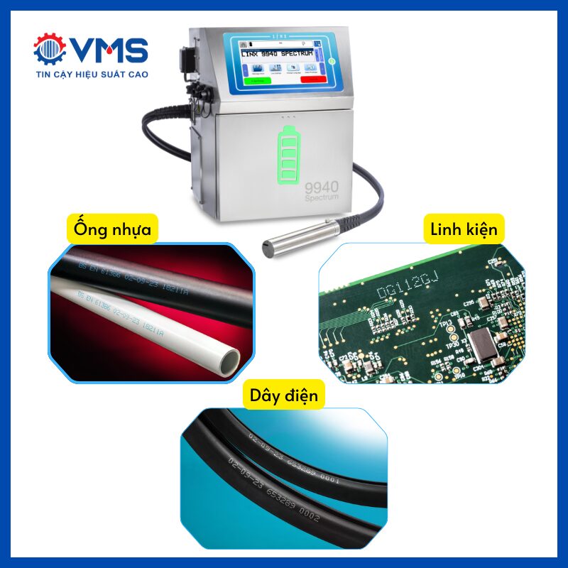Linx 9940 Spectrum in tốt trên các bề mặt tối màu