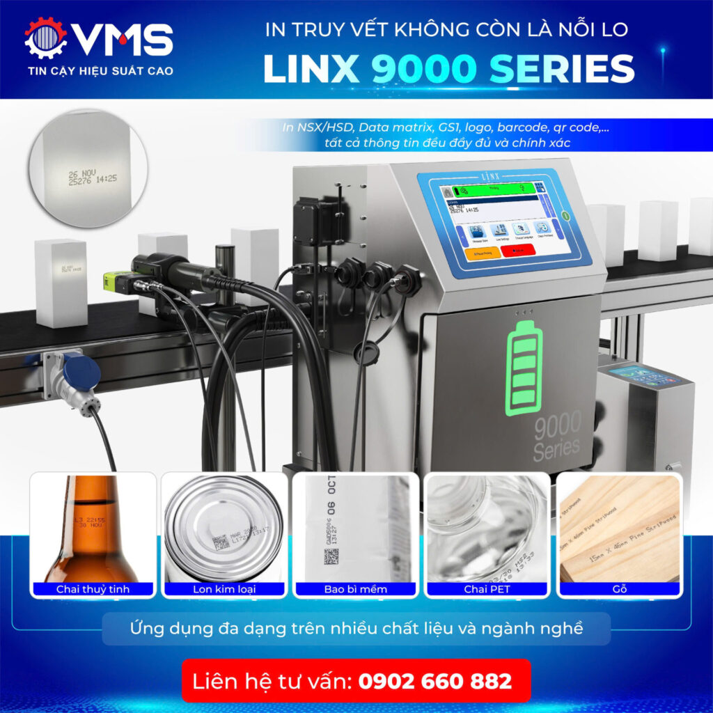 Linx 9000 series - Giải pháp in hiệu quả